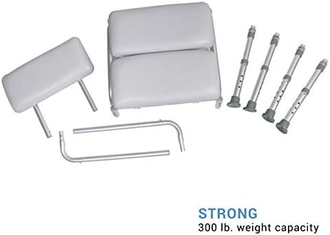Deluxe padded shower chair with backrest — photo 4