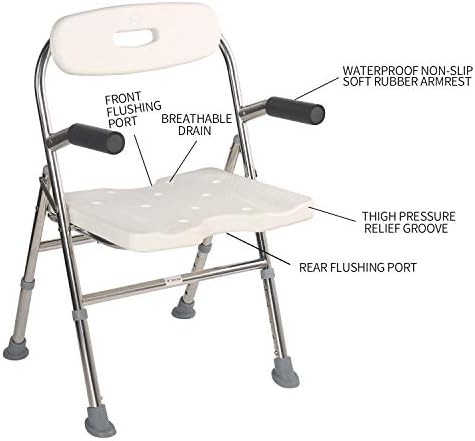 Adjustable medical bath seat with handle — photo 4