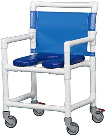 Mid-size rolling shower commode chair