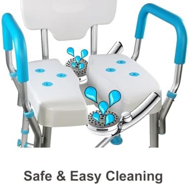 Hygienic cutout shower chair with backrest — photo 3