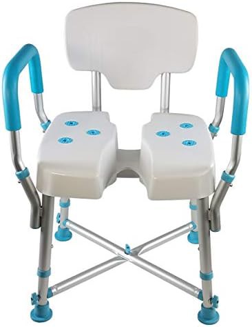 Hygienic cutout shower chair with backrest — photo 4