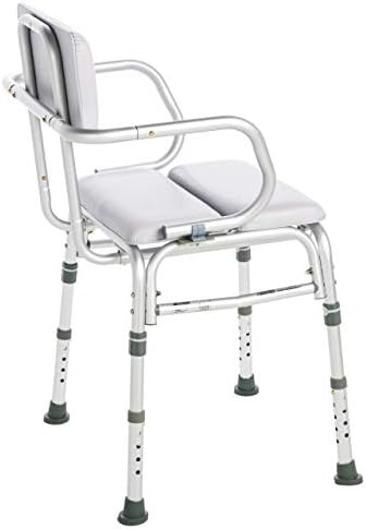 Padded shower chair with backrest and armrests — photo 5
