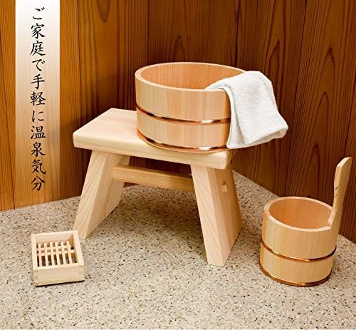 Cypress wood bath chair 23 cm height — photo 5