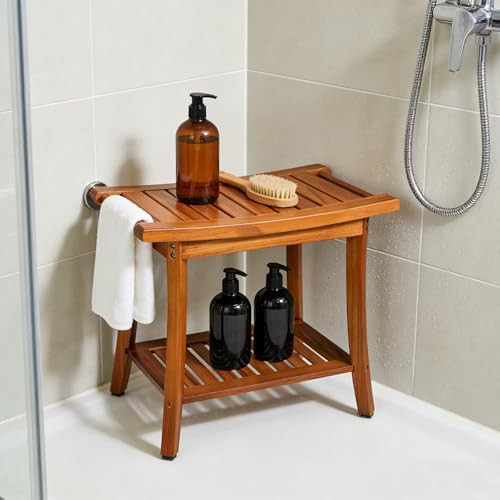 Teak corner bench with handles — photo 5