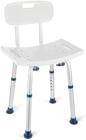 Narrow Shower Chair with Removable Backrest