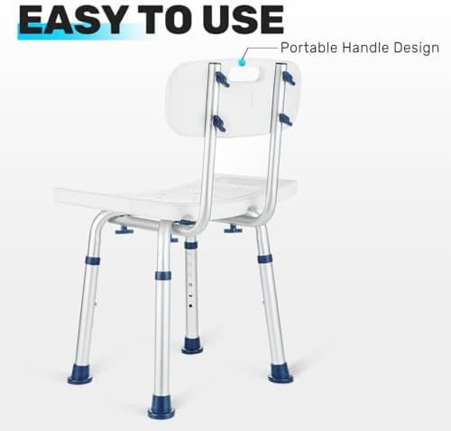 Narrow Shower Chair with Removable Backrest — photo 5