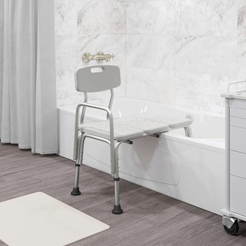 White transfer bench with backrest — photo 3