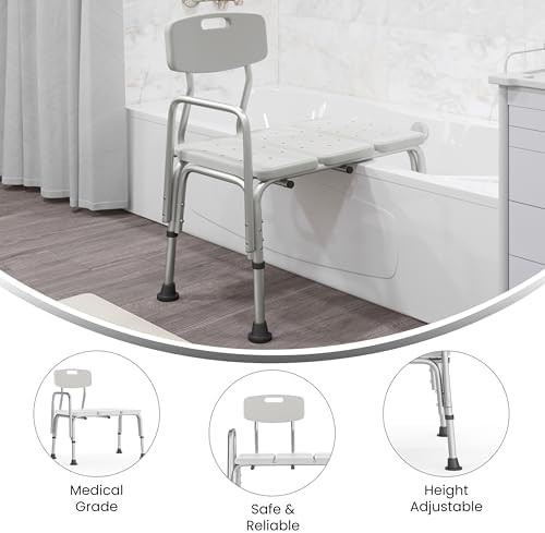 White transfer bench with backrest — photo 4