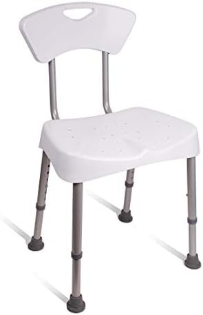 Adjustable aluminum bath seat with backrest