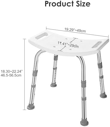 Aluminum shower chair with adjustable height — photo 2