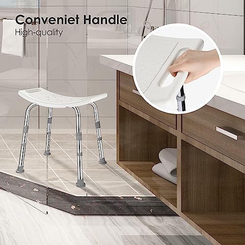Aluminum shower chair with adjustable height — photo 3