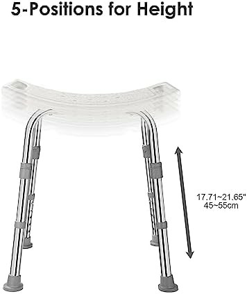 Aluminum shower chair with adjustable height — photo 4