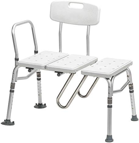 White splash defense tub transfer bench