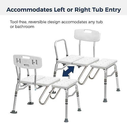 White splash defense tub transfer bench — photo 4