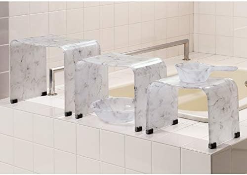 Gray marble stone pattern acrylic chair — photo 4