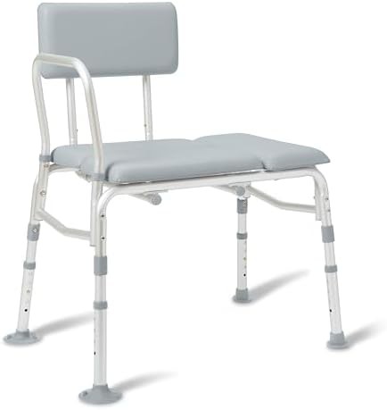 Padded transfer bench with side arm support