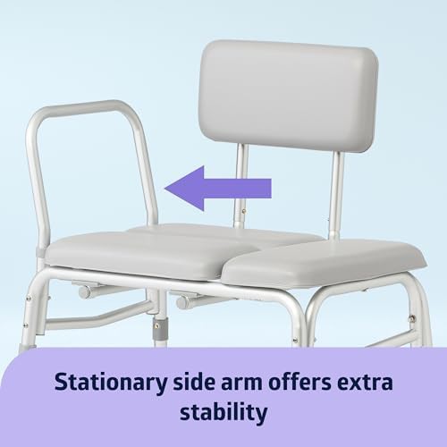 Padded transfer bench with side arm support — photo 3