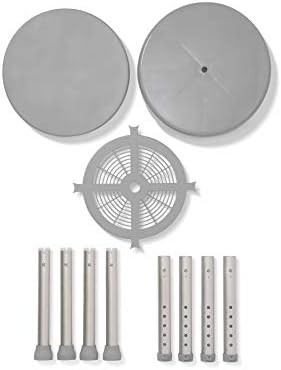 Round swivel shower stool in gray aluminum — photo 4