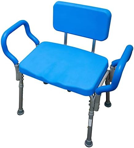 Blue high capacity padded shower chair
