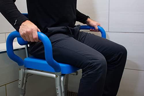 Blue high capacity padded shower chair — photo 4