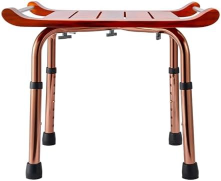 Teak shower bench with integrated arms — photo 2