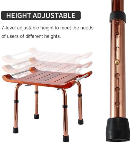 Teak shower bench with integrated arms — photo 4
