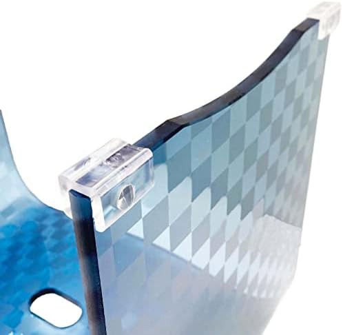 Blue gray checkered acrylic bath stool — photo 4