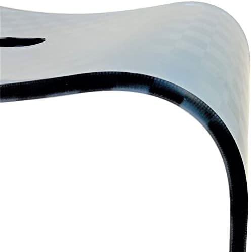 Blue gray checkered acrylic bath stool — photo 5