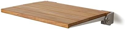 Natural Teak Slimline Folding Shower Bench — photo 3