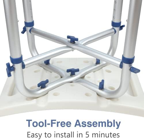 Blue heavy duty 500 lb shower stool — photo 5