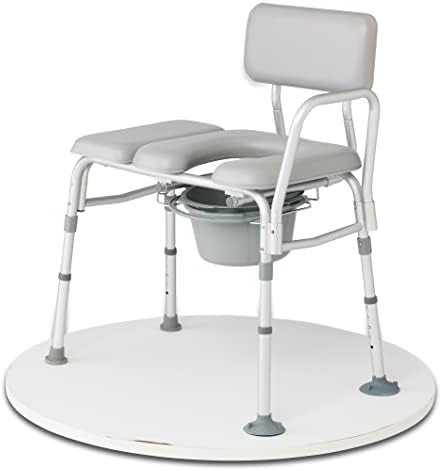 Padded transfer bench and commode combination — photo 3