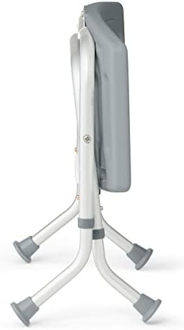 Folding gray shower chair without backrest — photo 5