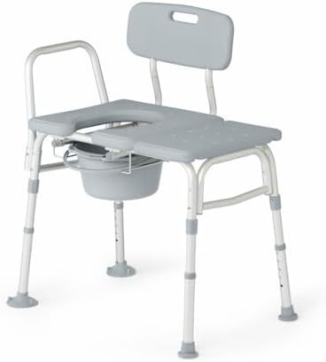 Transfer bench with perineal cut out and bucket — photo 3
