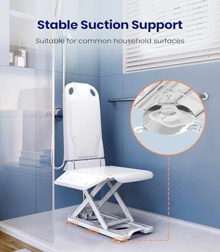 Electric reclining bath lift with suction feet — photo 3