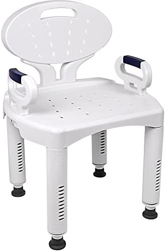 Wide Shower Seat with Padded Arms and Back