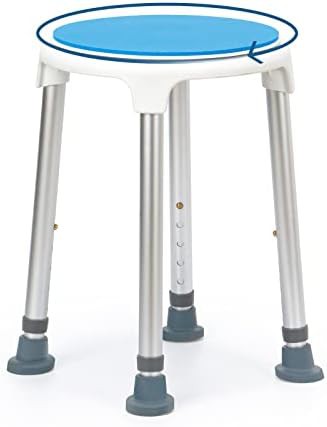 Aluminum adjustable height shower stool 350 lbs