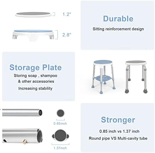 Adjustable swivel seat stool for seniors — photo 5