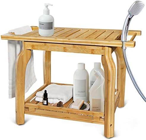 Large 25 inch bamboo shower bench