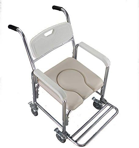 Rolling shower wheelchair with armrests — photo 2