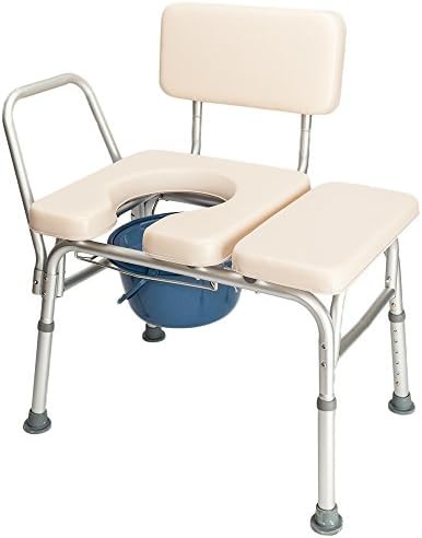 Transfer bench and commode with bucket — photo 4