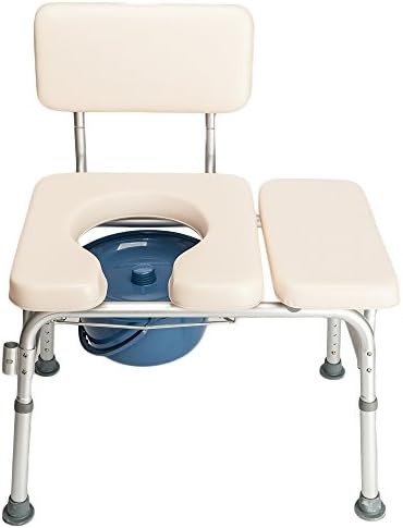 Transfer bench and commode with bucket — photo 5