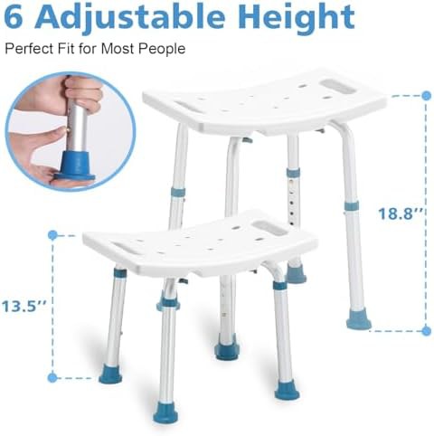 Tool free assembly bath stool for seniors — photo 5