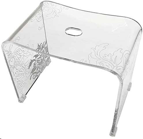 Large Samira clear acrylic shower chair