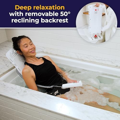 White electric reclining bath lift chair — photo 3
