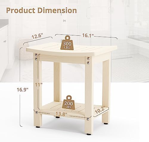Sand colored HDPS transfer shower bench — photo 3