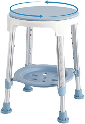 Blue swivel seat shower stool 300 lbs