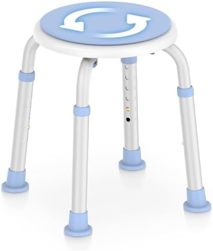 Rotating swivel seat shower stool