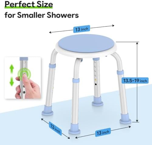 Rotating swivel seat shower stool — photo 4