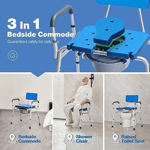 Extra Wide Bariatric Shower Chair with Handles — photo 3