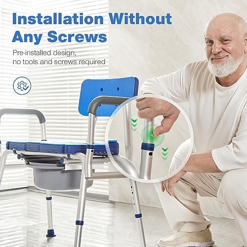 Extra Wide Bariatric Shower Chair with Handles — photo 4